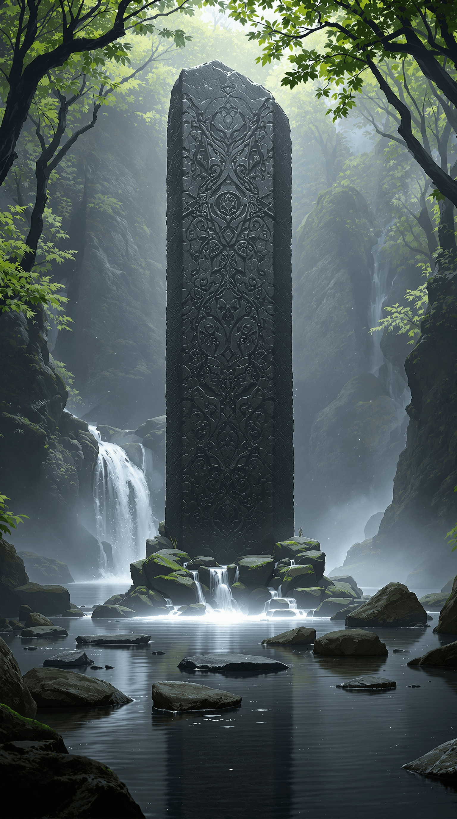AI generated: (Ultra-high resolution, Hyper-detailed, Mystical forest fantasy scene:1.5) a serene and enchanting f...