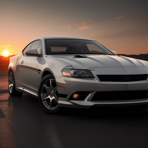 AI generated: Photo of a ultra realistic car, dramatic light, pale sunrise, cinematic lighting, battered, usa flag
