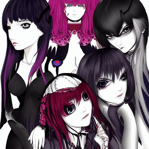 AI generated: goth anime 

