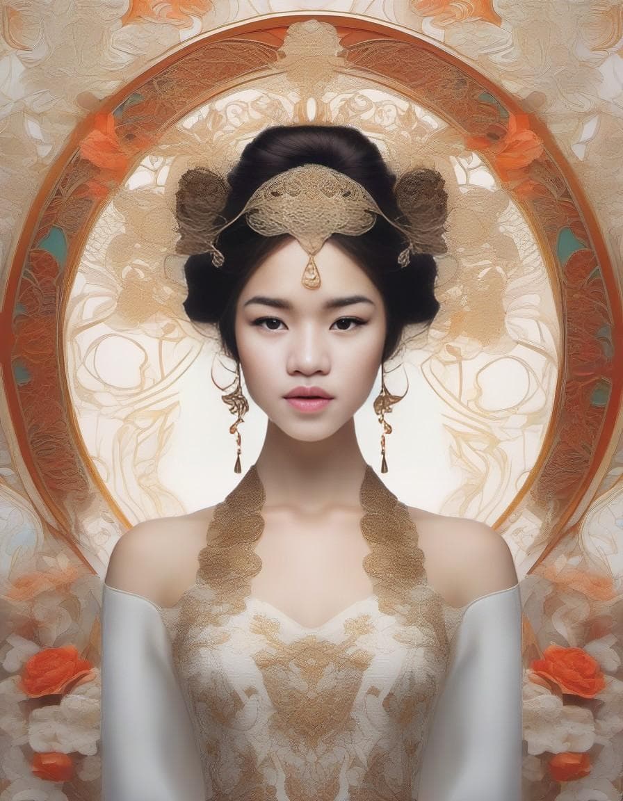 AI generated: The artwork is a stunning fusion of different styles and techniques, incorporating elements of Art N...