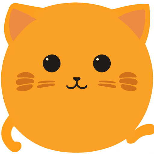 AI generated: icon/logo, orange, yellow, cute, chat