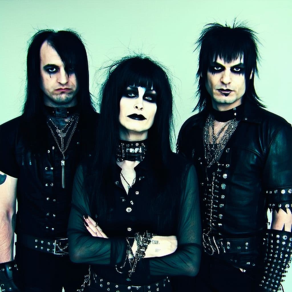 AI generated: Goth rock band, four members, lead by Spanish disckjockey Fra