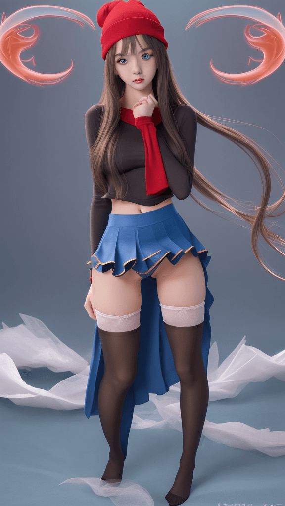 AI generated: full body close up ( anime cg ) hentai 2D ( 3D hand drawn ) 1girl, solo, long hair, breasts, perfect...