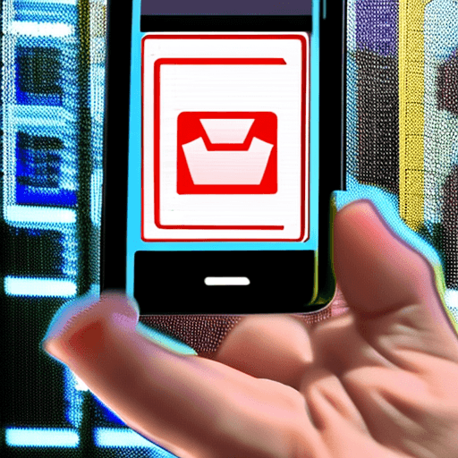 AI generated: the phone scans the QR code, but the phone display shows a stop sign, scam, fraud