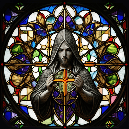 AI generated: An illustration of Blasphemous as if it were a religious figure, it should be symmetrical, detailed ...