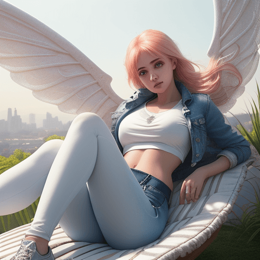 AI generated: very beautiful girl in bright leggings, white short top, charismatic personality, professional photo...