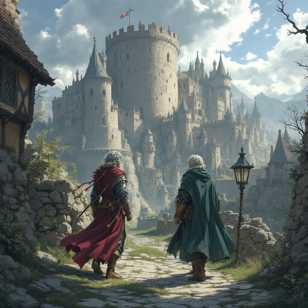 AI generated: Medieval style anime 
