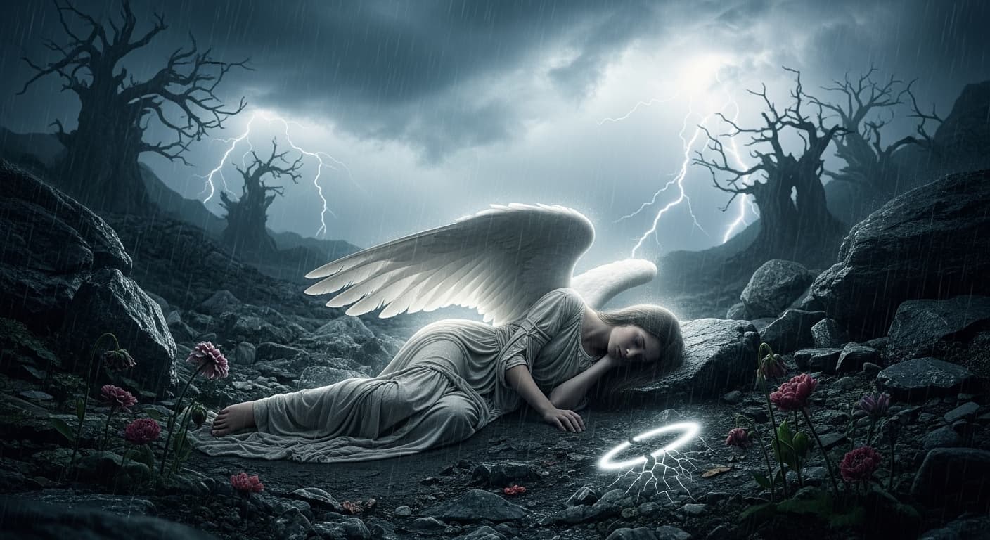 AI generated: The fallen angel