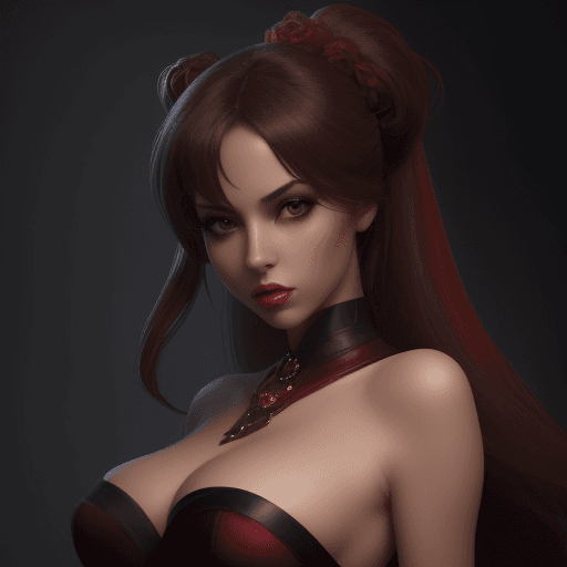 AI generated: Create a visually stunning image of a beautiful and seductive female character in the style.