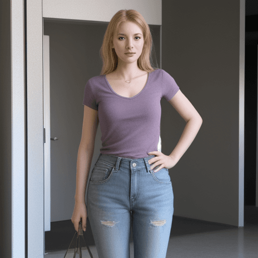 AI generated: Tall young girl