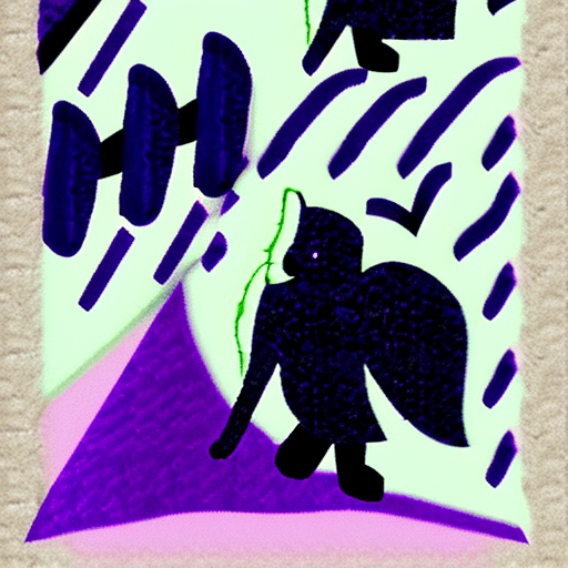 AI generated: Anthro purple skunk,