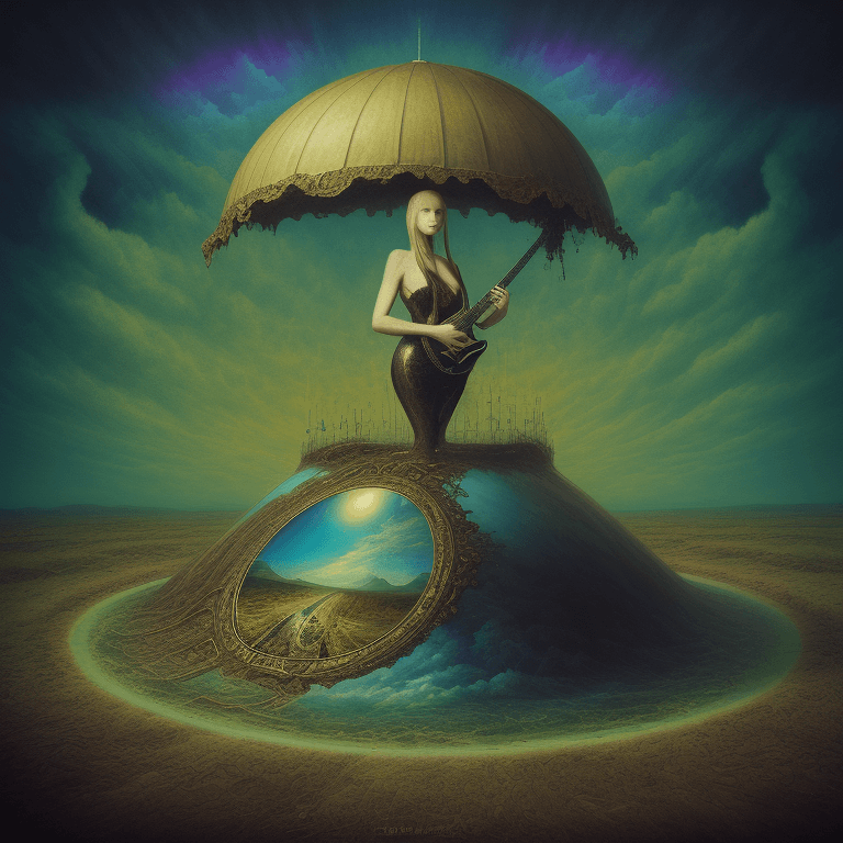 AI generated: music Album cover picture, surreal art oil picture 