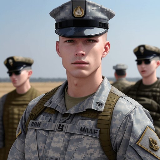 AI generated: military men  