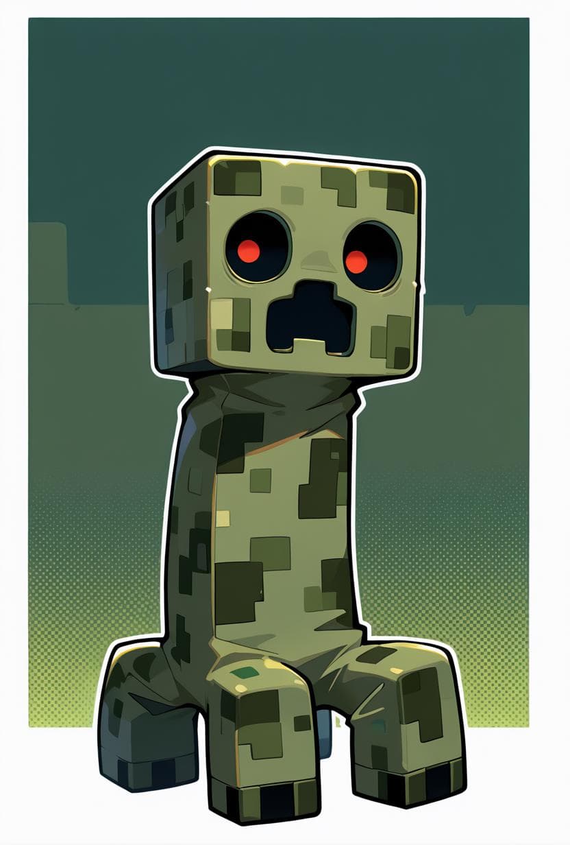 Creeper -- Minecraft Illust - Image 2