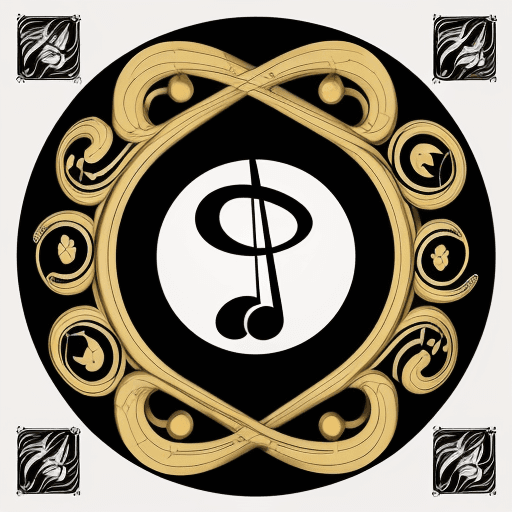 AI generated: design me a logo for the company Overture with reference to musical note in the style of polish grap...