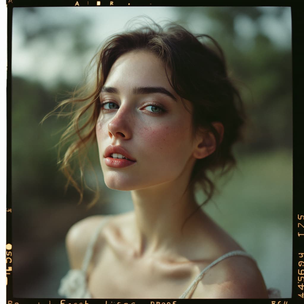 AI generated: female, Caucasian, highly emotional, Polaroid proof, hyper-realistic, lifelike --ar 35:64 --style ra...