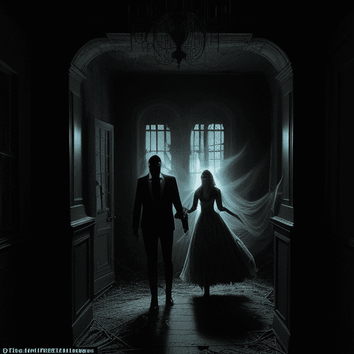 AI generated: 
Depict Phillip and Rhiannon entering a dilapidated, cobweb-infested chamber. The air is thick with ...