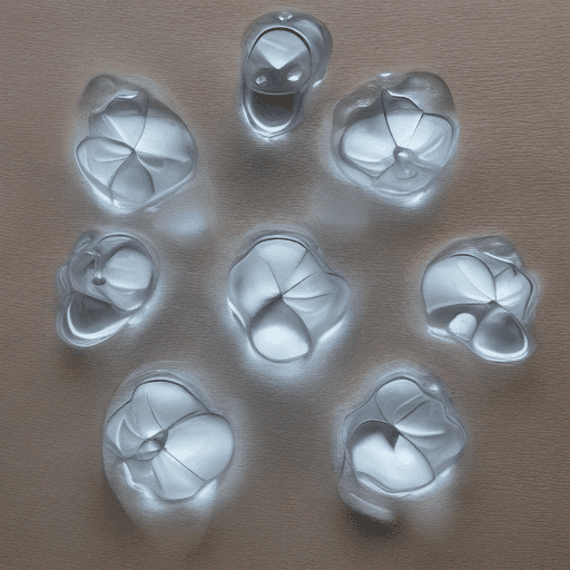 AI generated: Water shape like a rose flower, crystal clear, very creative, flower-like liquid, each petal is made...
