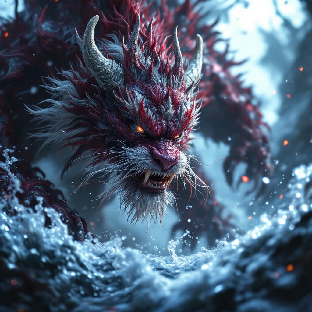 AI generated: pixiu,Ferocious,cinematic, detailed,full-body shots