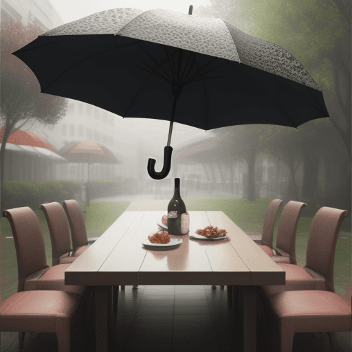 AI generated: Put Umbrella on the table 
