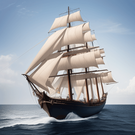 AI generated: Photo of a ultra realistic sailing ship gril
