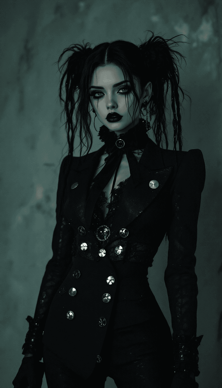 AI generated: Photorealistic composition; calm and gothic mood; even, cinematic lighting focusing on gucci style s...