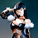 AI generated: 1girl arm_up armpits artist_name bangs black_hairband black_leotard black_nails black_shorts black_t...