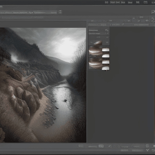 AI generated: filter for adobe photoshop wiht tranparency efect crackel