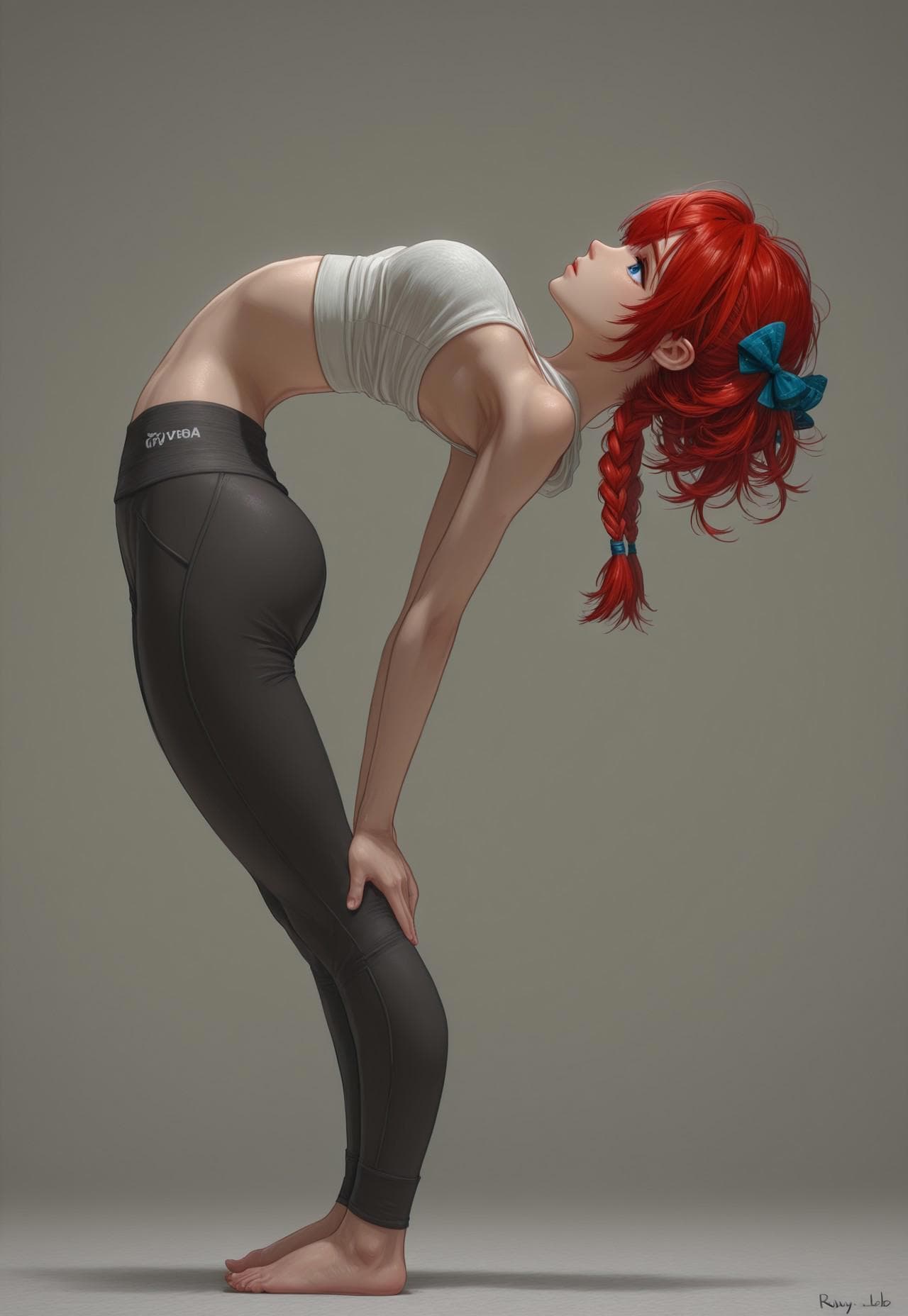 Bending back pose