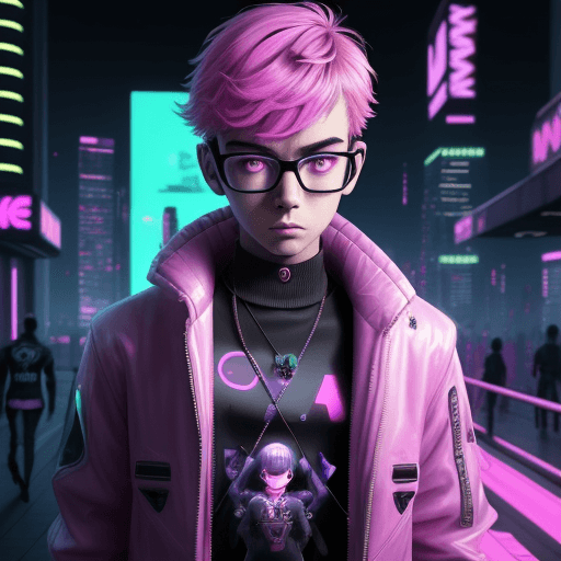 AI generated: (futuristic boy:1.2), (plastic outfit:1.2), (standing with glasses:1.2), (realistic lighting:1.2), (...