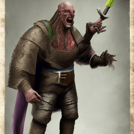 AI generated: High resolution photography of a medieval mutant called Sklade