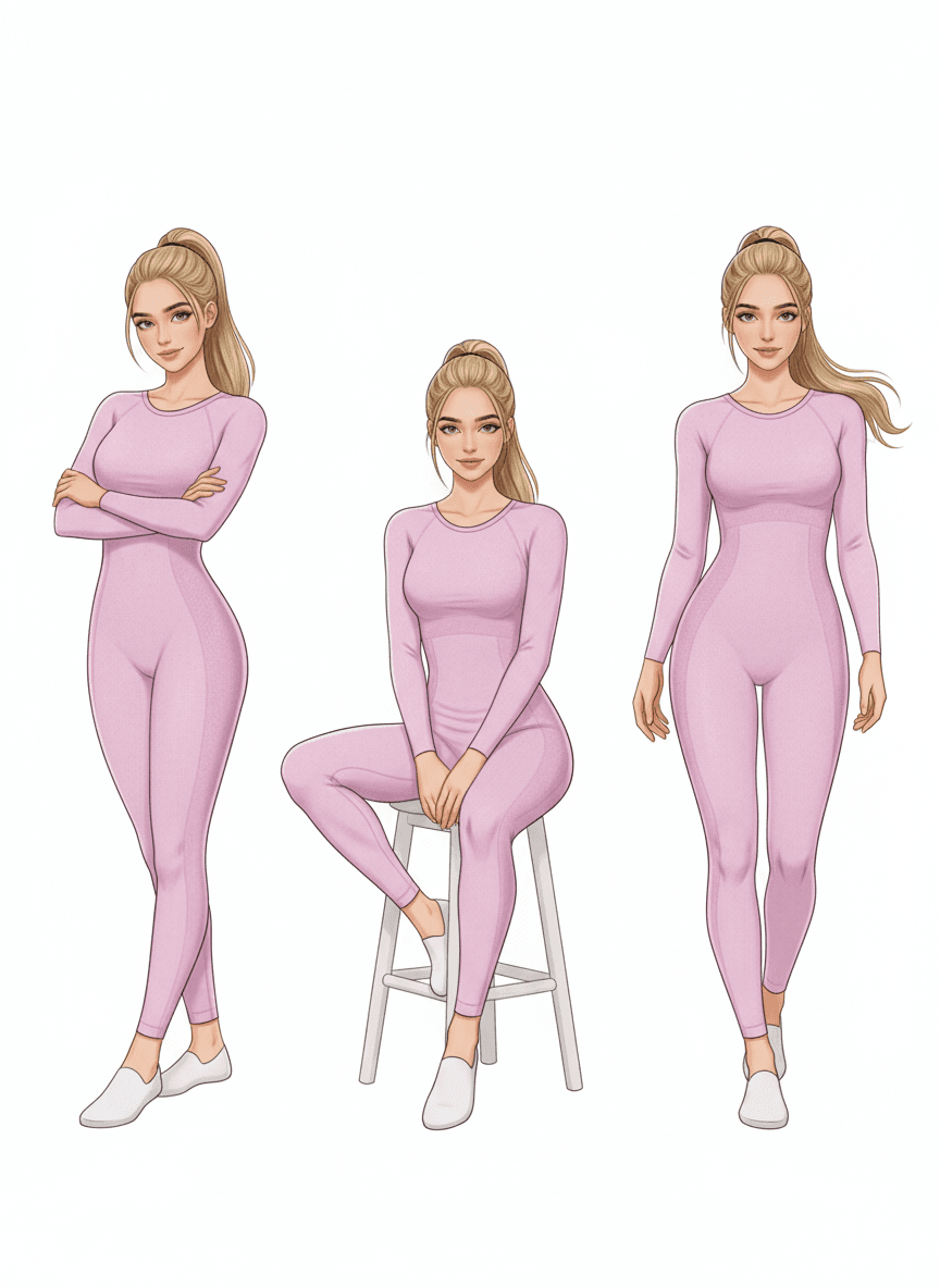 AI generated: A highly detailed and hyper-realistic full-body digital illustration of a 18-year-old blonde woman w...