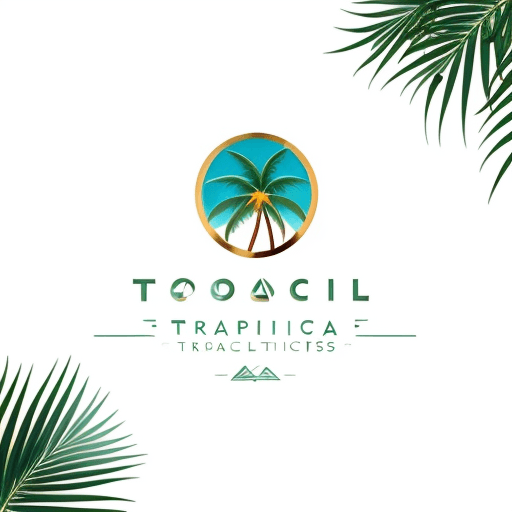 AI generated: elegant and modern logo, for a travel agency called "Tropical Escape" | use minimalist and geometric...