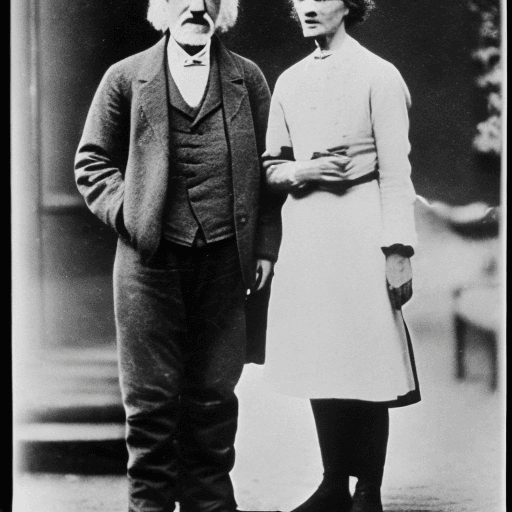 AI generated: Albert Einstein with Marie Curie