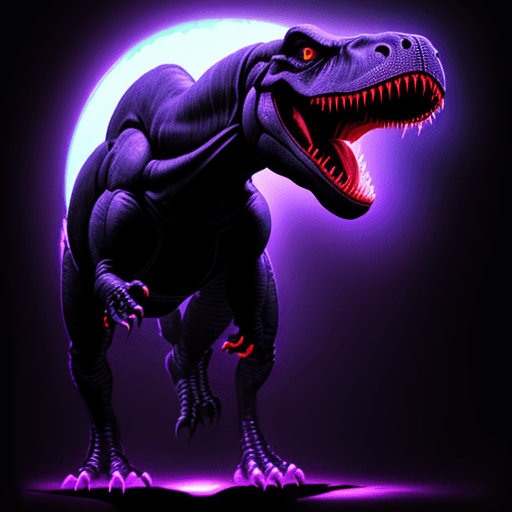AI generated: Blacklight t-rex