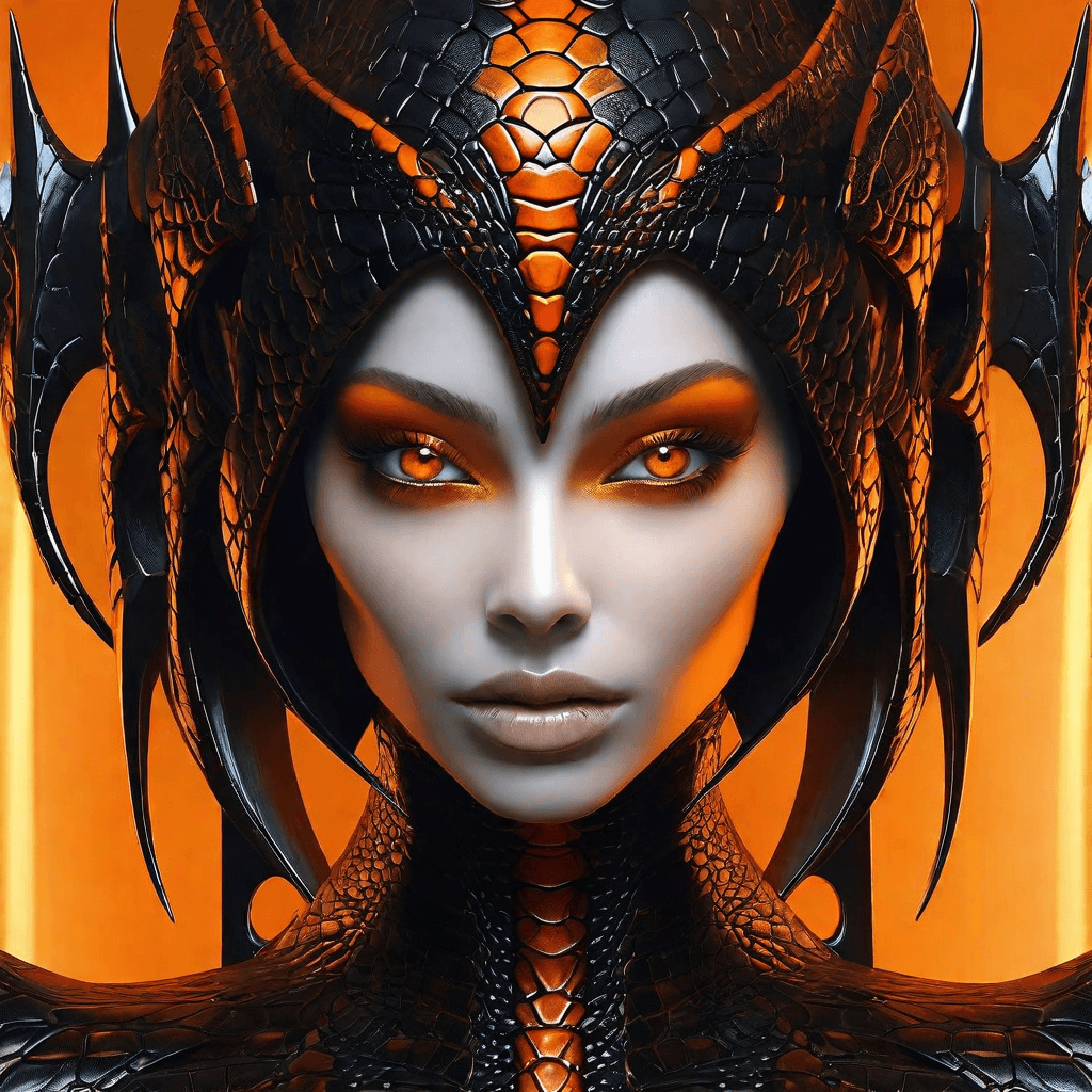AI generated: A close up portrait (((imaginary female beautiful being))) that embodies the essence of sorrow, exud...
