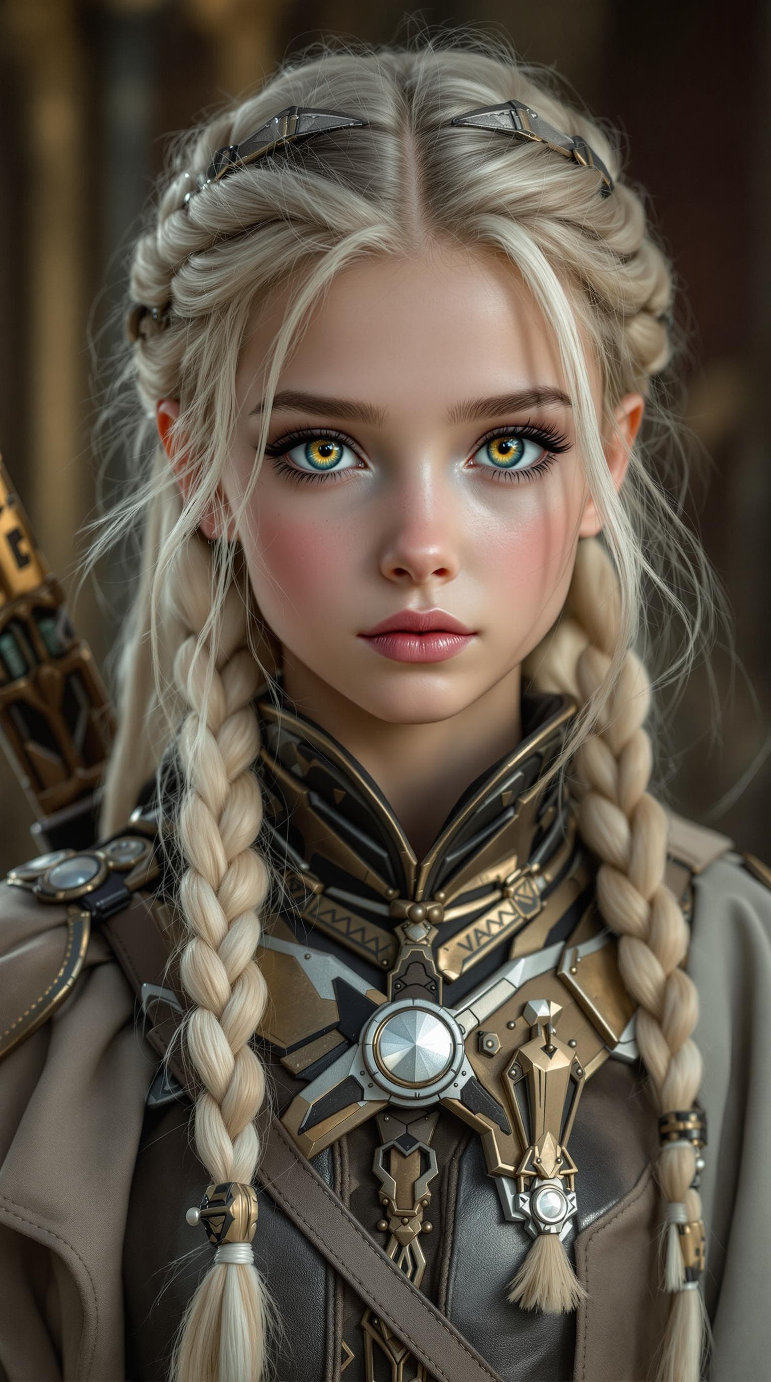 AI generated: a professional photo of a exceptionally of the most beautiful Swedish girl in the world, (age 11), (...