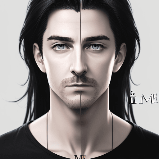 AI generated: book cover design, plain, written "I M ME", 2K, 4K