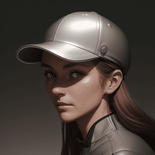 AI generated: exclusive facial bike light front  with a sleek, silver cap, placed against a dark-to-light brown gr...