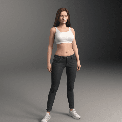 AI generated: Hyper realistic full body young woman