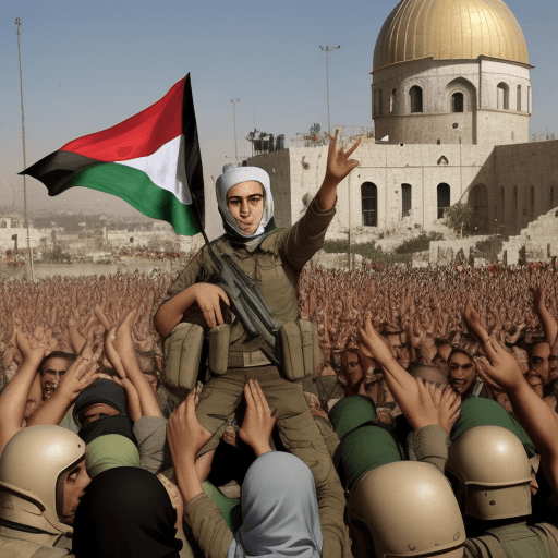 AI generated: LA REVOLUTION EN PALESTINE 
