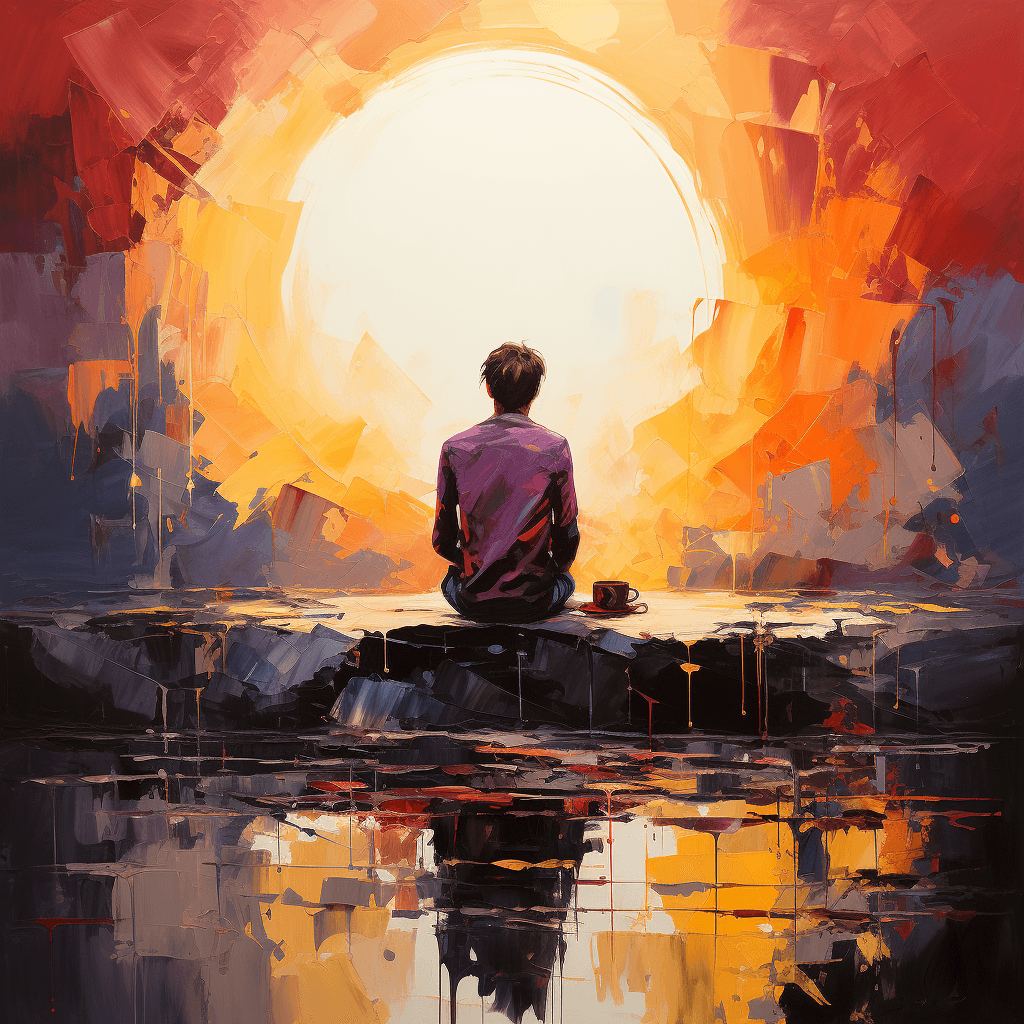 AI generated: Artistic representation of the emotion "confidence" in a serene environment, capturing the essence a...