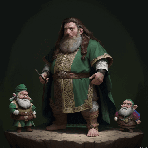 AI generated: man Lionel Messi as a dwarf with little legs, deep focus, green robe, fairy fantasy, intricate, eleg...