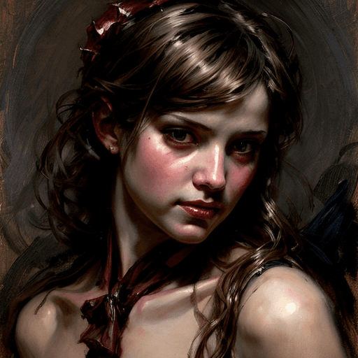 AI generated: portrait of devil girl by Daniel F Gerhartz