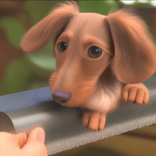 AI generated: Dachshund dog cute pixar