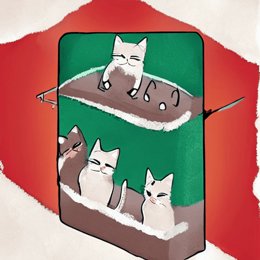 AI generated: Cat santa