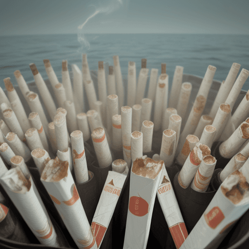 AI generated: A sea of ashes of cigarettes