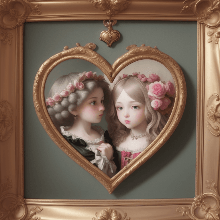 AI generated: Photo of a Baroque heart