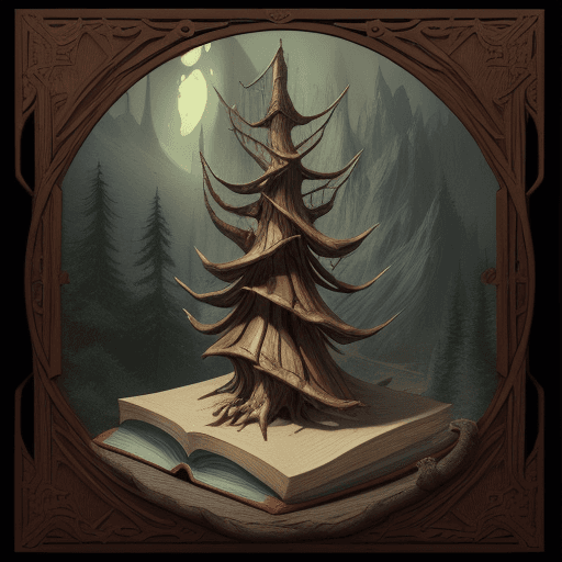 AI generated: woodspire old book cover