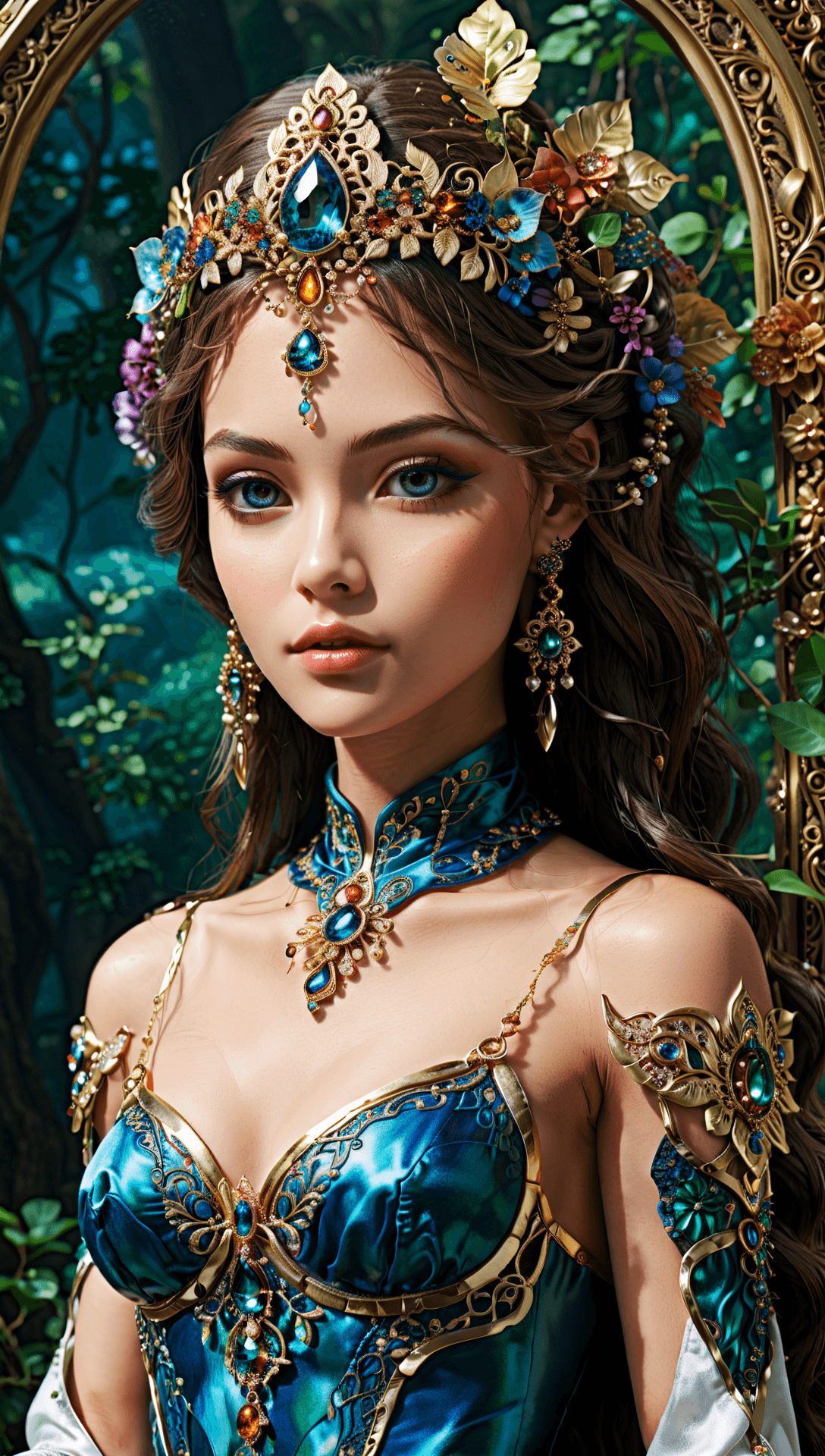 AI generated: Create an imaginary portrait of a character from a fantastical realm. Picture a figure with ethereal...